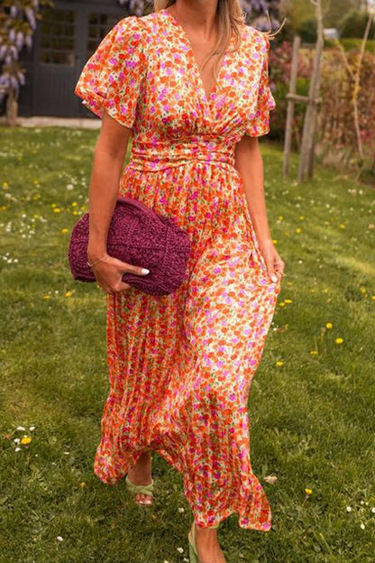 Pauline - Longue Robe à Motif Floral
