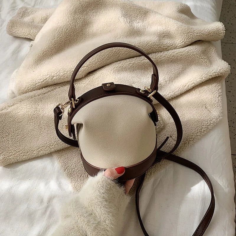 Sac à main seau épaule rétro chic