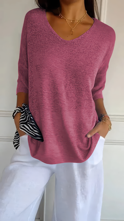 Anna | Top en tricot à col en V