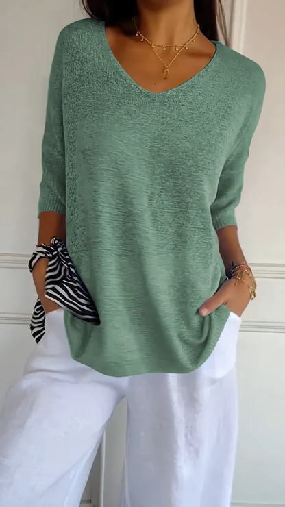 Anna | Top en tricot à col en V
