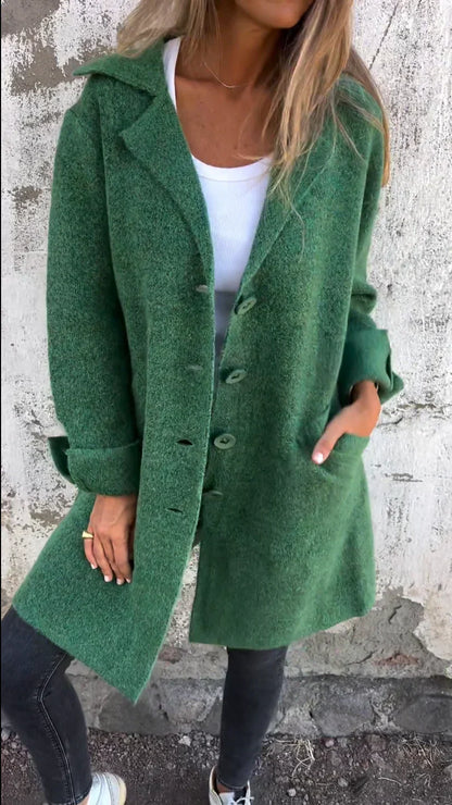 ESTELLE™ | Manteau en laine avec boutons