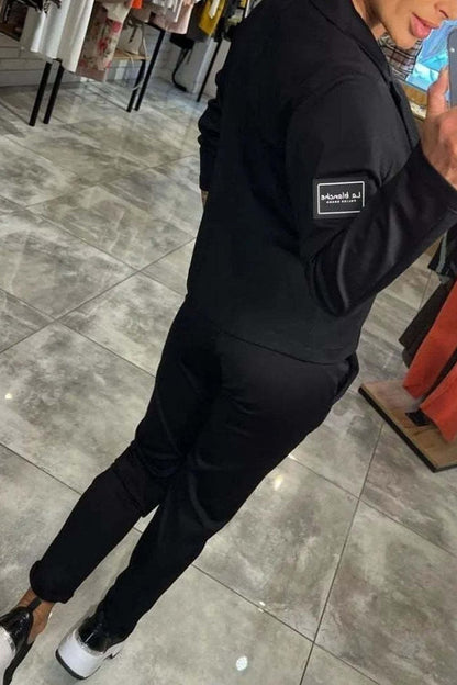 Ensemble deux pièces haut et pantalon élastique