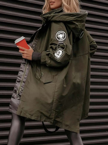 Veste à capuche et manches longues pour femme