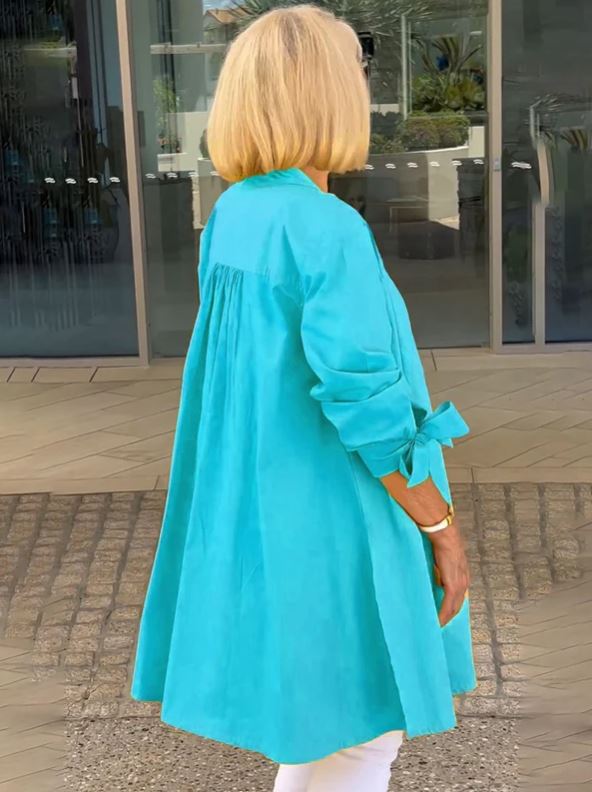 Robe Swing en Coton Uni pour Femme