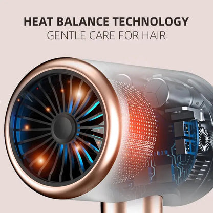 Sèche-cheveux professionnel léger avec technologie ionique