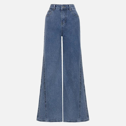 Jean évasé taille haute bleu clair tendance