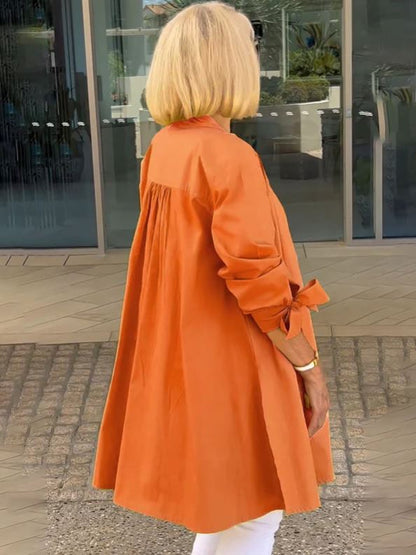 Robe Swing en Coton Uni pour Femme