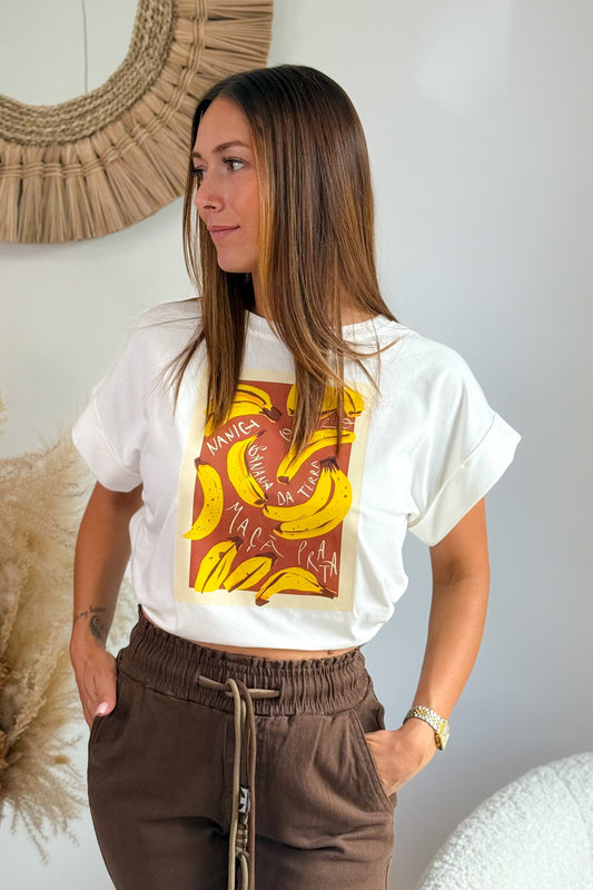 T-Shirt "Banana" Blanc