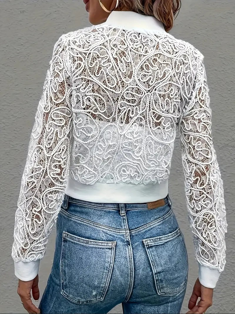 Veste courte en dentelle Celina