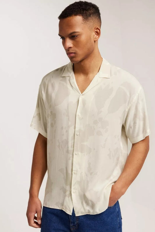 Chemise JJJeff Beige Manches Courtes