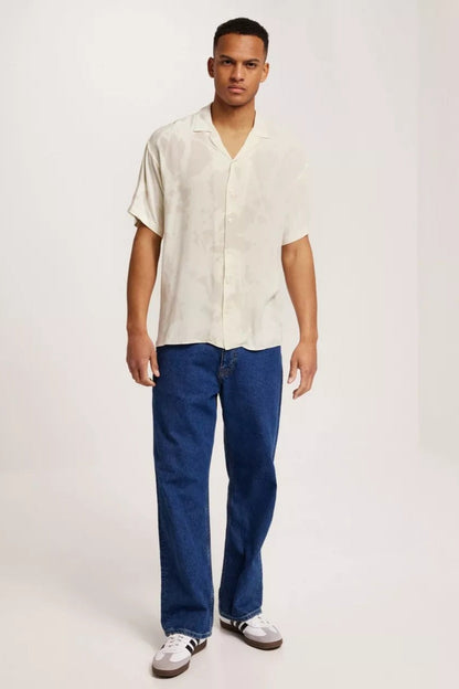Chemise JJJeff Beige Manches Courtes