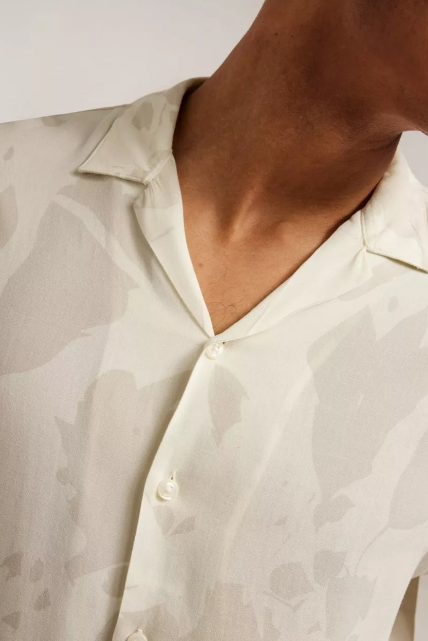 Chemise JJJeff Beige Manches Courtes