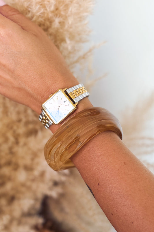 Bracelet Style Résine Caramel