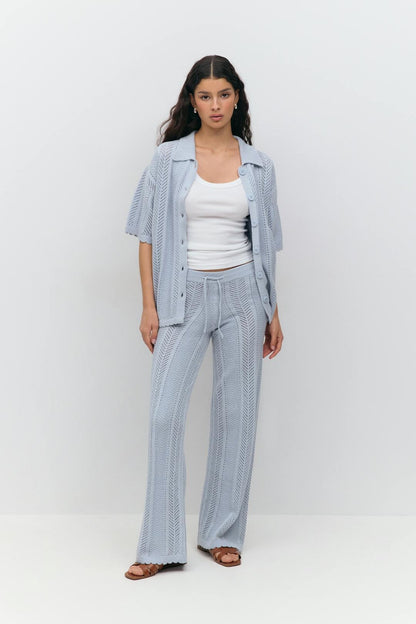 Ensemble à rayures au crochet