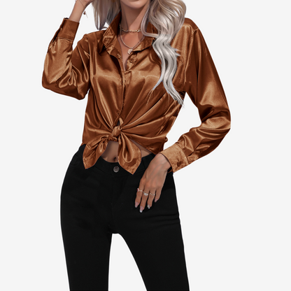 Alvira™ Chemise en Soie Élégante