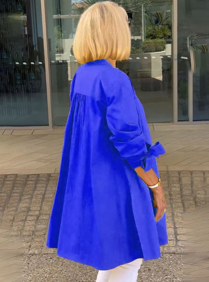 Robe Swing en Coton Uni pour Femme