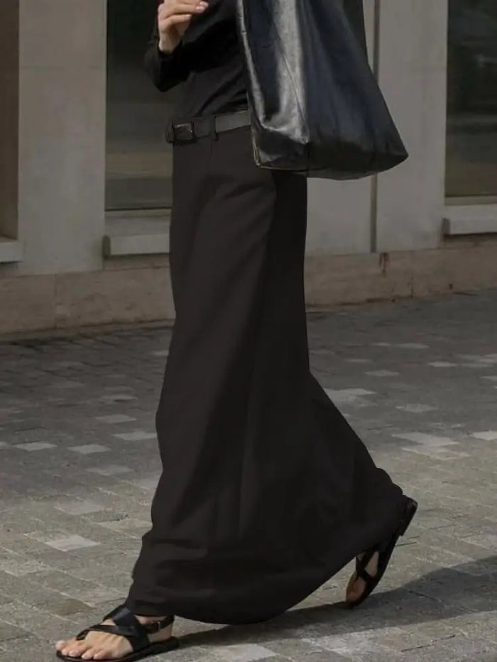 Jupe longue taille haute pour femme