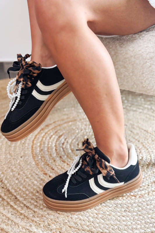 Basket Addax Noir Lacet Breloques