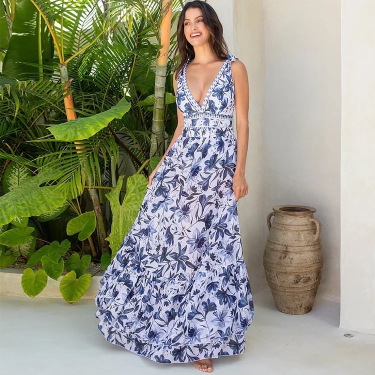 Ensemble Robe-Maillot Alice 2 Pièces (Bleu Roi)