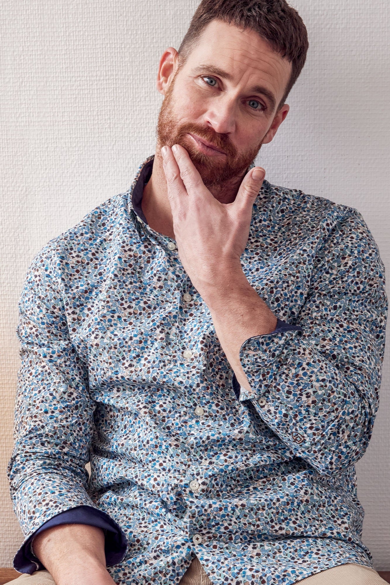 Chemise Sammy Bleu/Choco