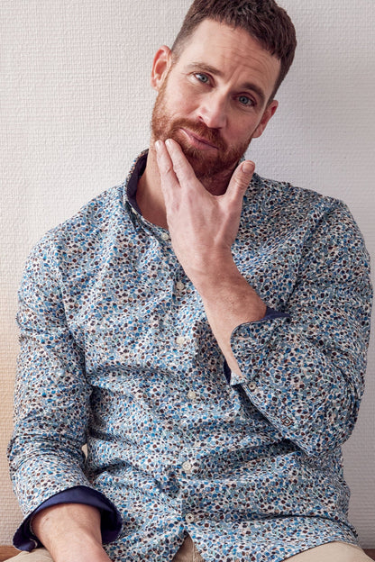Chemise Sammy Bleu/Choco
