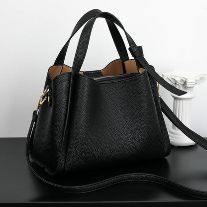 Sac à main en cuir grainé