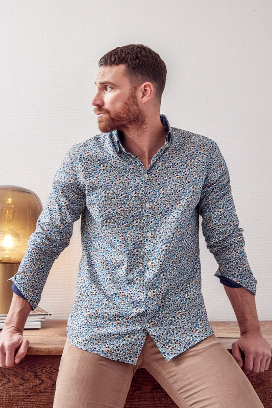 Chemise Sammy Bleu/Choco