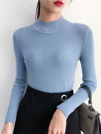 Pull en laine côtelé confortable pour femmes