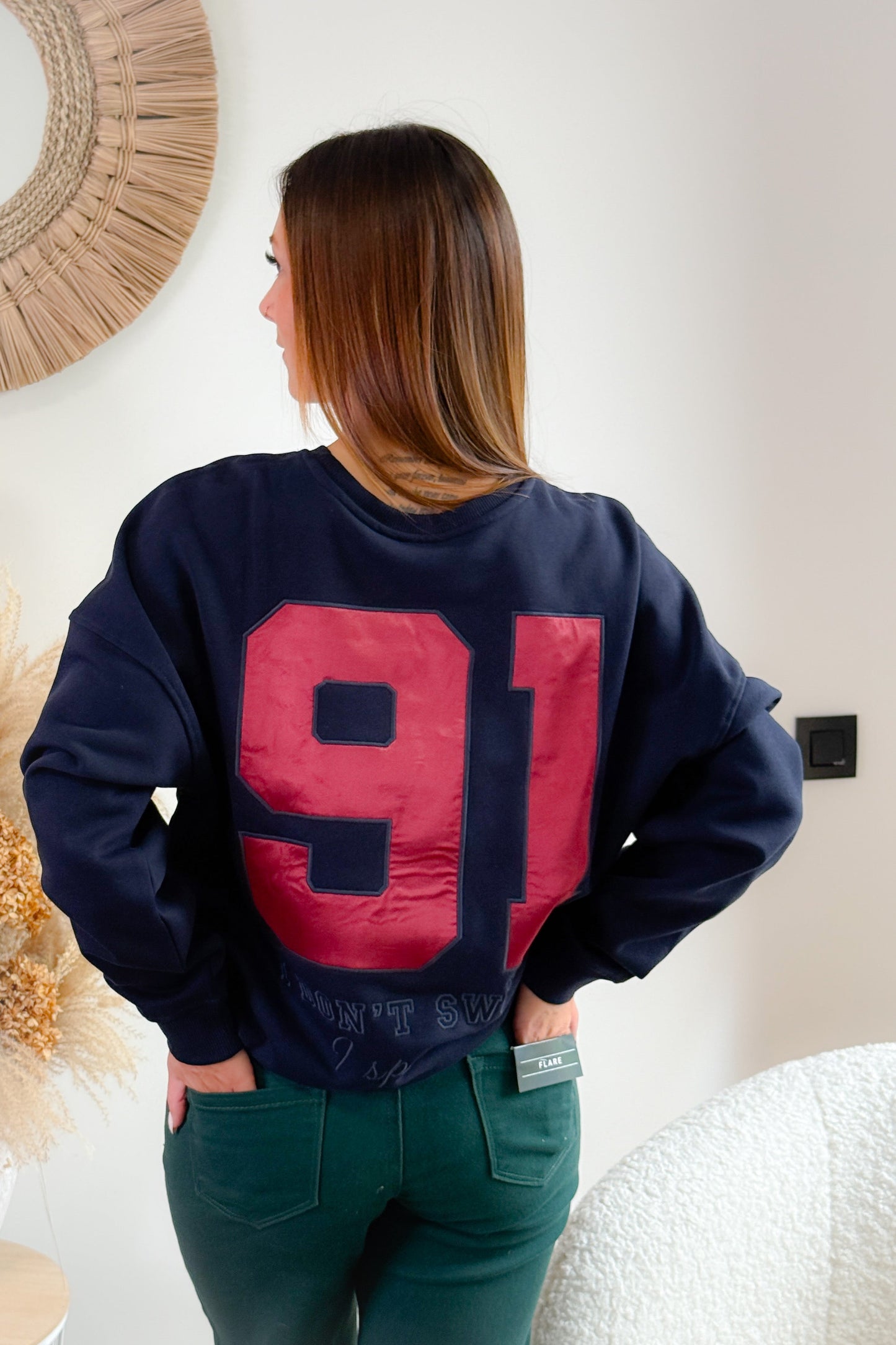 Sweat Rillo Bleu Marine Only