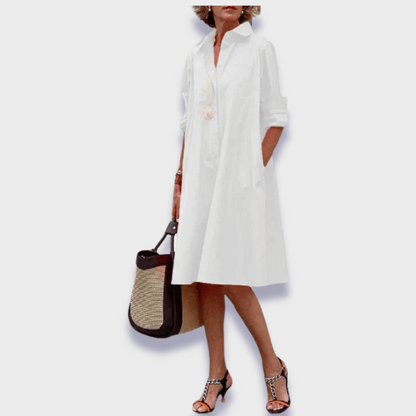Ysolde™ - Robe Polo Stylée en Tissu Premium Avec Cache-ventre