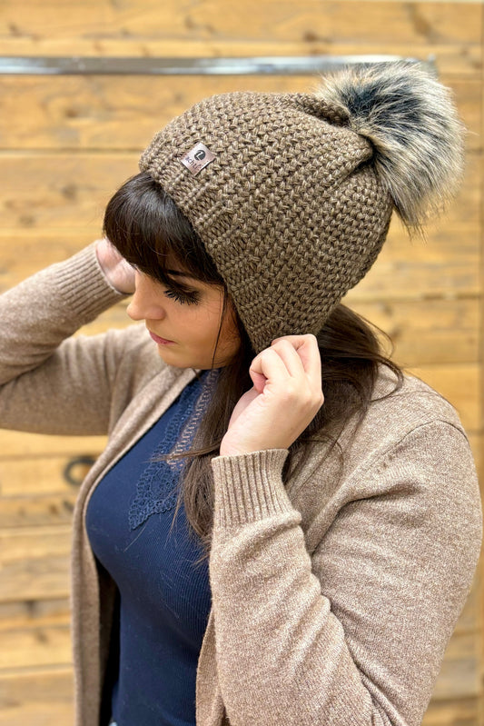 Bonnet à pompon Crystal Choco