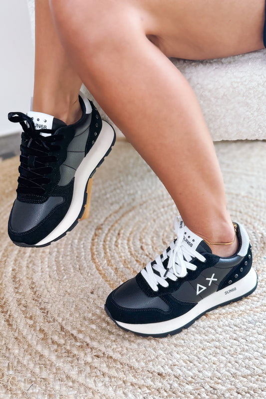 Baskets Sun68 Noir simili cuir