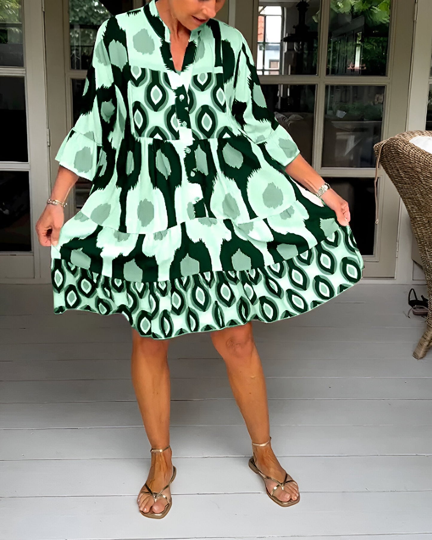Camille™ | Robe Midi Imprimée
