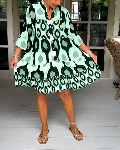 Camille™ | Robe Midi Imprimée