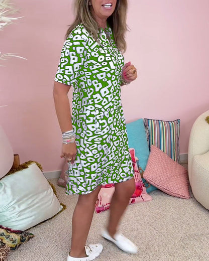 Viaro™ | Robe à motifs avec col en V et poches