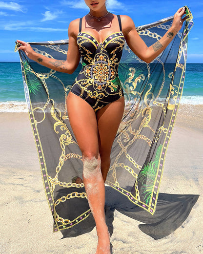 Darius™ | Maillot de Bain Élégant avec Jupe de Plage