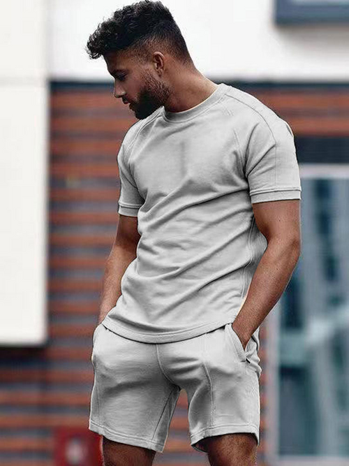 Ensemble Polo À Manches Courtes Et Short Tendance Pour Hommes