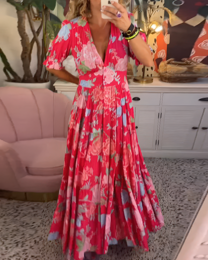 Victoire - robe à imprimé floral avec poches