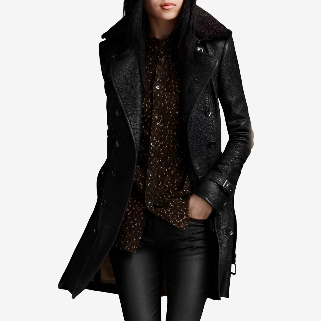 Sofie™ Manteau en Similicuir