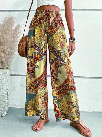 pantalon avec impression numérique et queue haute