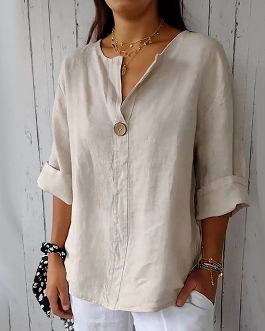 Yasmin™ | Haut Élégant en Coton et Lin