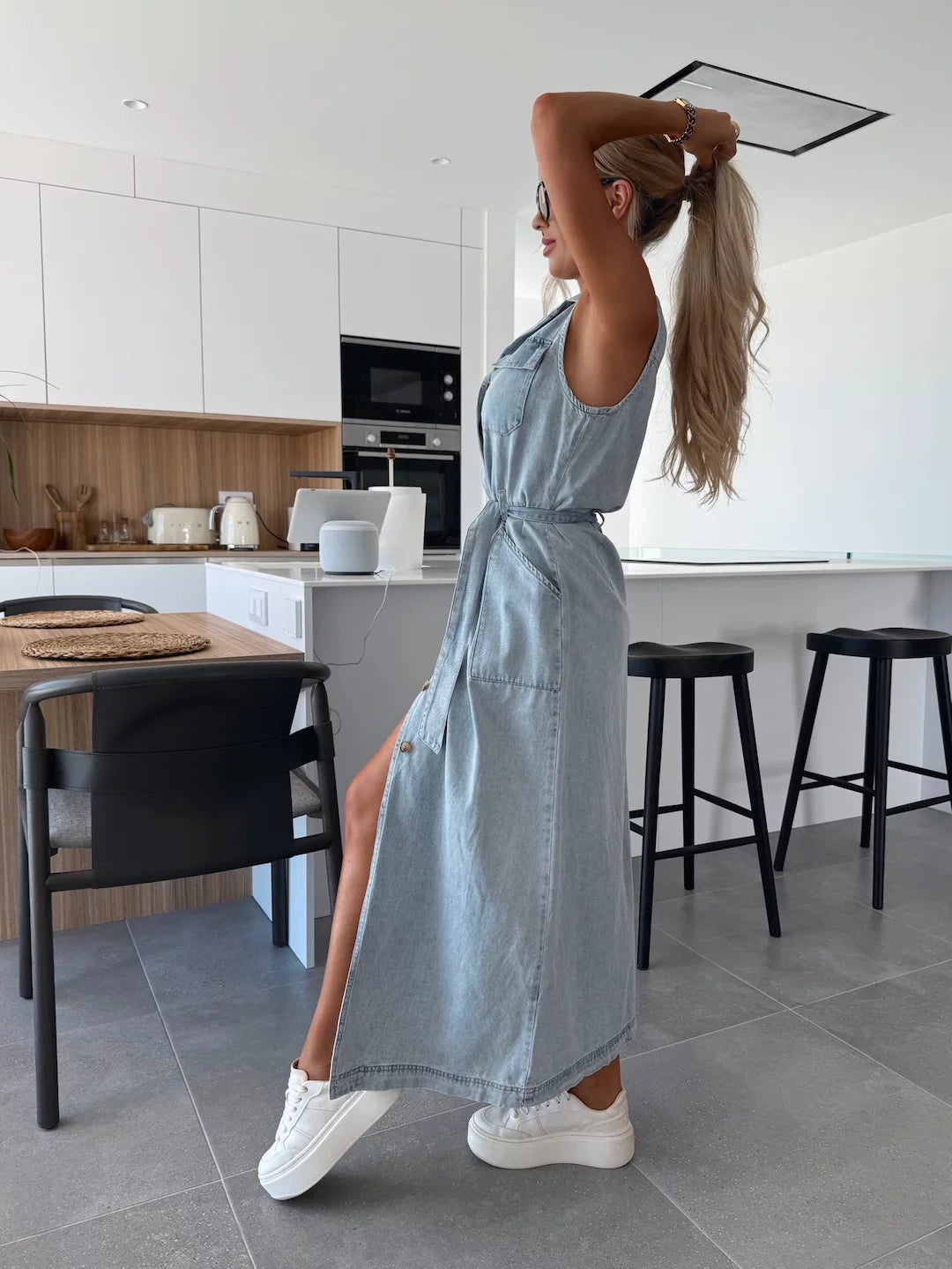 CANDICE – ROBE LONGUE EN DENIM
