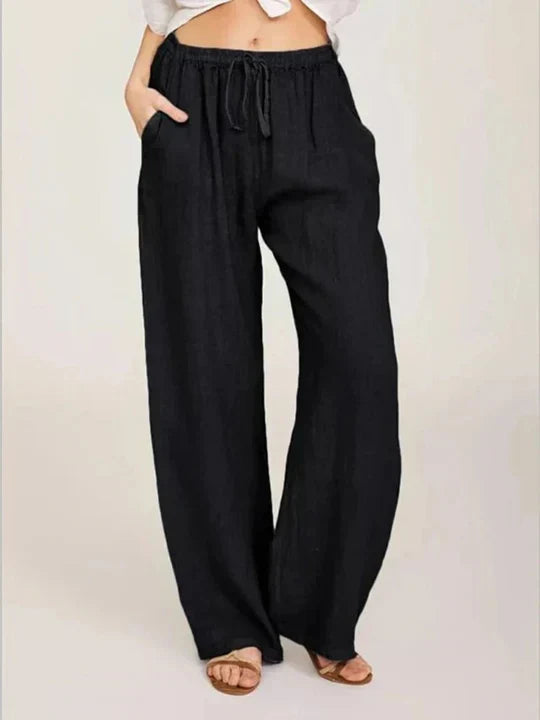 Pantalon en coton lin