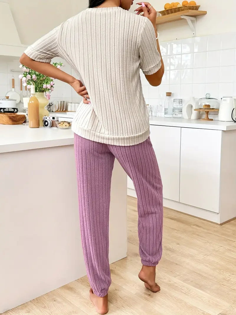 Ensemble Pyjama Amore En Velours Côtelé