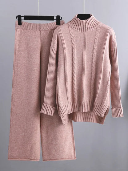 Ensemble deux pièces Lounge en tricot torsadé