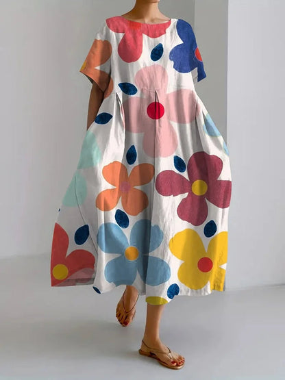 VALENTINA | Robe d'été à fleurs avec une coupe élégante et un confort optimal