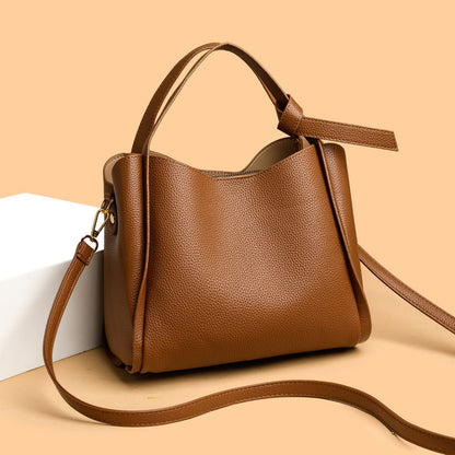 Sac à main en cuir grainé
