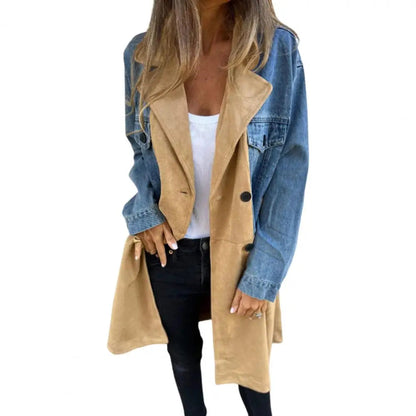 Manteau d'hiver mi-long double boutonnage chic pour femmes