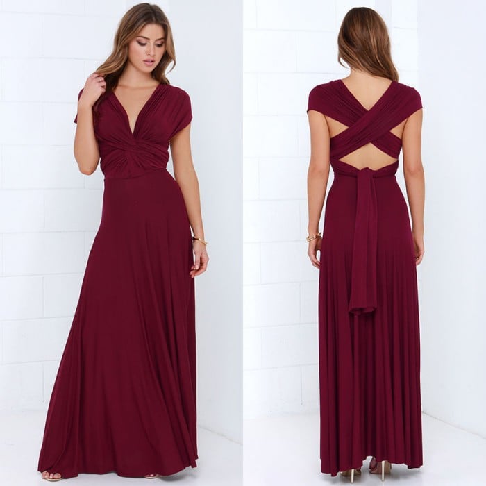 Robe convertible 15 en 1 avec plusieurs options de style