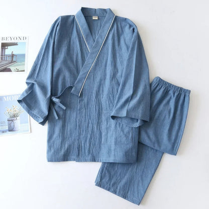 Ensemble De Pyjama Kimono Japonais Moderne Pour Homme